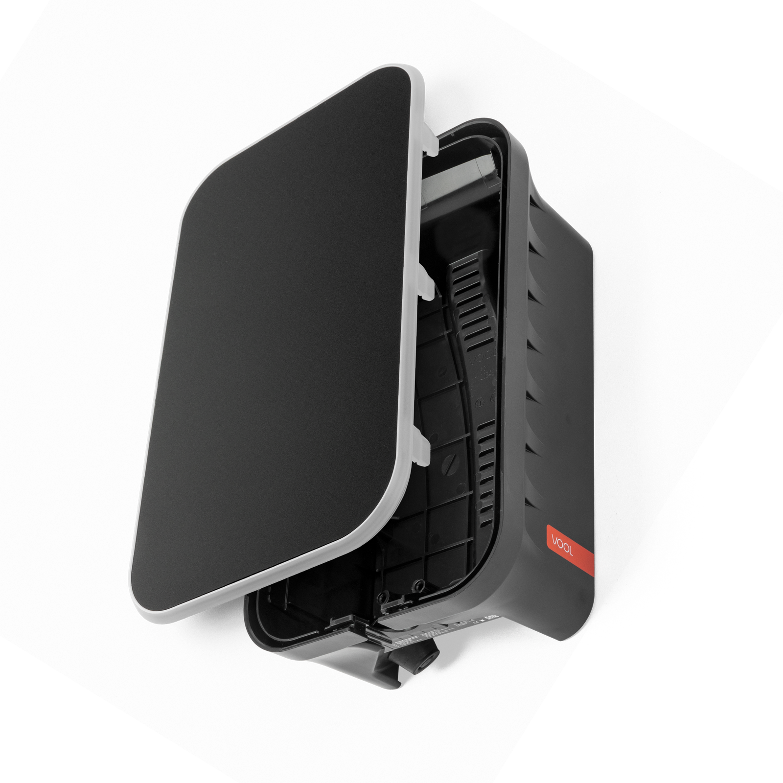 VOOL charger with front panel opened